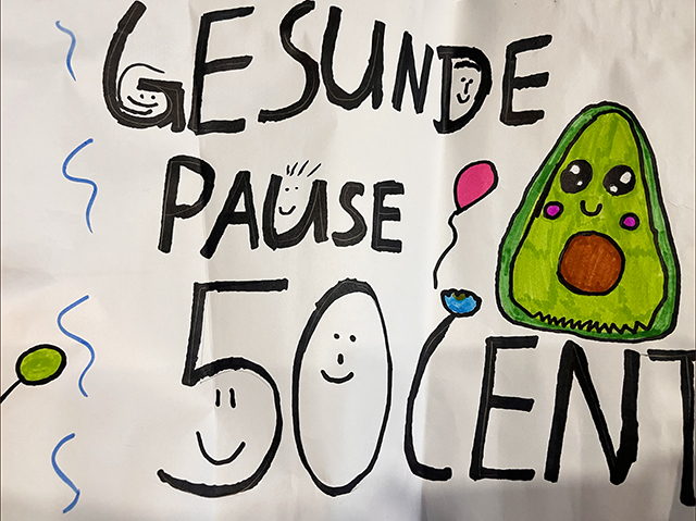 Schild gesunde Pause 2